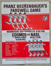 Plakat Abschiedsspiel Franz Beckenbauer 1980 Cosmos New York - NASL Weltauswahl