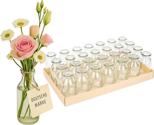32x glasflaschen mini vasen - glasflaschen,