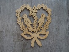 Vögel Holz Fensterbild