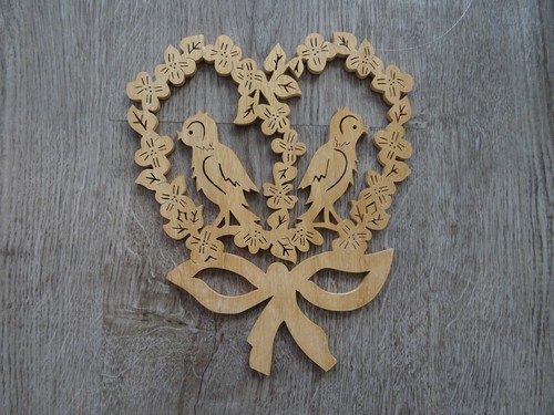 Vögel holz fensterbild - vögel,