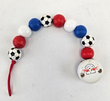 Baby Schnullerkette Holzperlen Fußball RB Leipzig – gebraucht guter Zustand