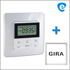 Rolladen Zeitschaltuhr Timer Casa Spirit + GIRA Zwischenrahmen f. Jalousie Rollo