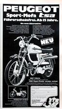 Peugeot TSA Sport Mofa, originale Werbung aus 1976