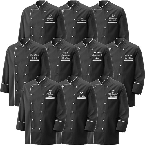 Kochjacke bäckerjacke schwarz - kochjacke,