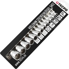 STECKSCHLÜSSEL SATZ 1/4 ZOLL WERKZEUG SET 13-teilig VIELZAHN NÜSSE TORX NUSS KFZ