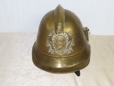 Antiker Messing Feuerwehr Helm mit Emblem  wohl Württemberg!