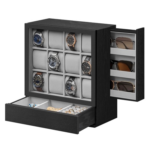 Songmics uhrenbox fächer - uhrenbox, 12
