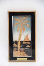 Recuerda de Mallorca Souvenir Bildl Korkbild Palme Strand 3D Wandbild gerahmt