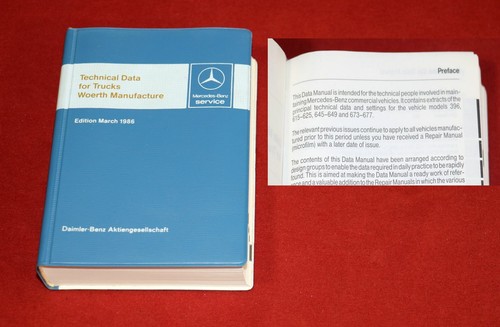 Technical data book mercedes - data,