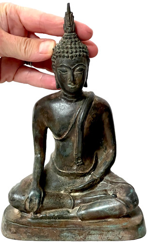 Antiker bronze buddha - bronze, thai