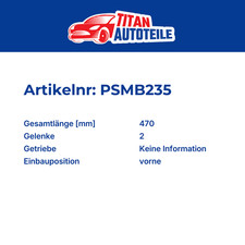 Kardanwelle vorne Mercedes