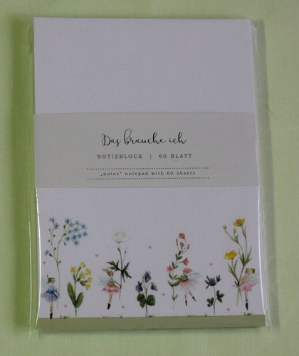 Notizblock blumen elfen - 1x,
