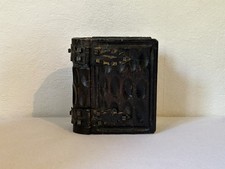 Antikes Buch Holz Metall Beschläge Versteck Geschenk