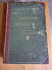 ANDREE`S ALLGEMEINER HANDATLAS VON 1896 MIT ALLEN KARTEN ATLAS JUGENDSTIL - Gebr
