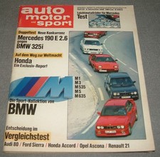 AMS 25/86 BMW M1, M3, M5, M 535, M 635, 325i E 30 Mercedes 190 E, 928 S, Alpina