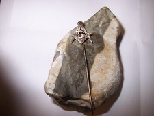 Freimaurer-Nadel-Silber-800-G-Zirkel-Winkel-Handarbeit