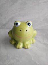 Spardose Frosch Figur Glasierte Keramik Breite 10cm grün