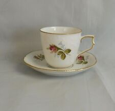 Moosrose weiß Goldrand v. Rosenthal , Kaffeetasse + Untertasse (R4)