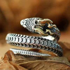 Offener Ring Sterlingsilber Drache
