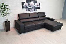 Echtleder Ecksofa  277x185 Echt Leder Sofa Couch mit Schlaffunktion viele Farben