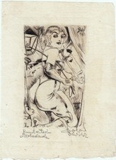 Grafik Radierung Gerhard Windisch 1985-1961 Kunstreiterin