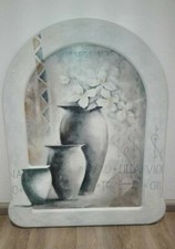 Bild Druck von Claudia Ancilotti Toscana Stilleben Vasen hellblau