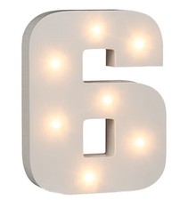 Beleuchtete Holz Ziffer mit