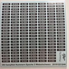 Dampflok nummern epoche - db,