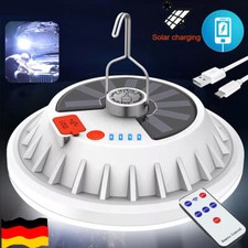 LED Solarleuchte Akku Outdoor Camping Lampe USB Aufladbar Laterne Zelt Licht