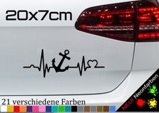 Anker autoaufkleber herzschlag - anker,