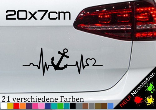 Anker autoaufkleber herzschlag - anker,