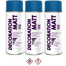 3er Sparpack 400ml RAL 5005 MATT Lackspray matt Sprühlack Lack Farbe Signalblau