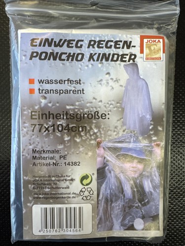 Regenponcho kinder einweg - regenponcho,
