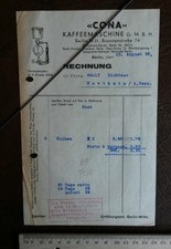 CONA Kaffee Maschine Berlin 1936 Kaffeemaschine GMBH Brunnenstraße Werbung   369