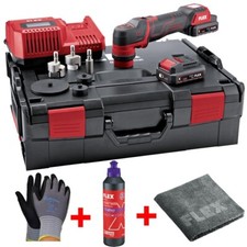 FLEX Akku Polierer Exzenterpolierer PXE 80 12.0-EC/2.5 Set / L-Boxx + Poliertuch