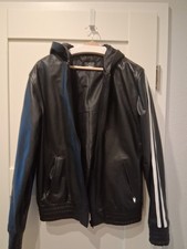 Leder JoggingJacke Gay Leder Gr L 2 Weiße Streifen Top Zustand Wie Neu