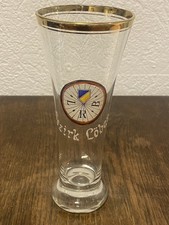 ANTIKER POKAL  LAUSITZER RAD BUND LÖBAU  EMAIL MALEREI BIERGLAS OLDTIMER FAHRRAD