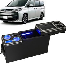 Mittelkonsole für VW Bus T5 T6 T6.1 Mittelkonsole Box Getränkehalter LED-Licht