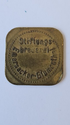 Messingmarke stiftungsbrauerei - messingmarke,