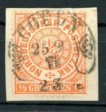 Norddt. Postbezirk: Mi.Nr.15 gestempelt Hufeisenstempel "Coeln" auf Briefstück