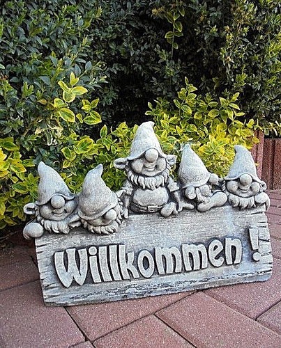 Steinfigur gartenzwerge - steinfigur,