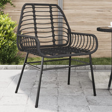 Gartenstühle 2er Set Schwarz