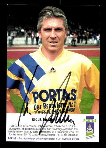 Klaus fischer autogrammkarte - fischer,