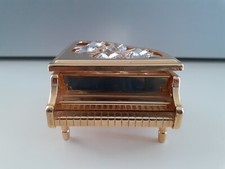 Kleines Klavier, Piano, Farbe Gold, glänzend, Deko
