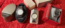 3x Armbanduhr Uhren Sammlung inkl Case Box Citizen Dugena Junghans Konvolut
