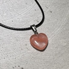 Herz Anhänger Rosa Stein