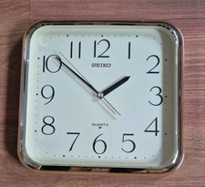 Seiko Quartz Wanduhr Batteriebetrieben Retro 70s 80s Japan ca. 25x25 cm
