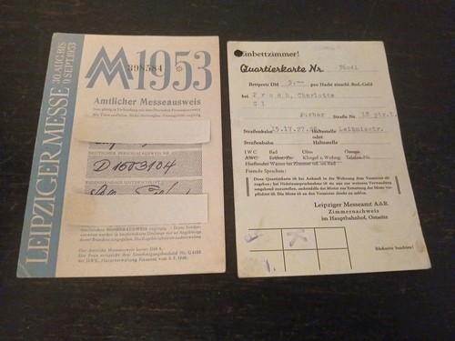 Amtlicher messeausweis 1953 - amtlicher,