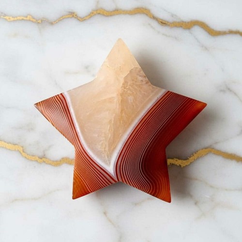 Karneol stern 10cm - stern,