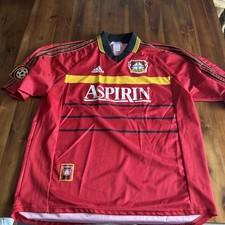 Bayer 04 Leverkusen Trikot Adidas Gr. XL Vintage Aspirin signiert #8 Ze Roberto